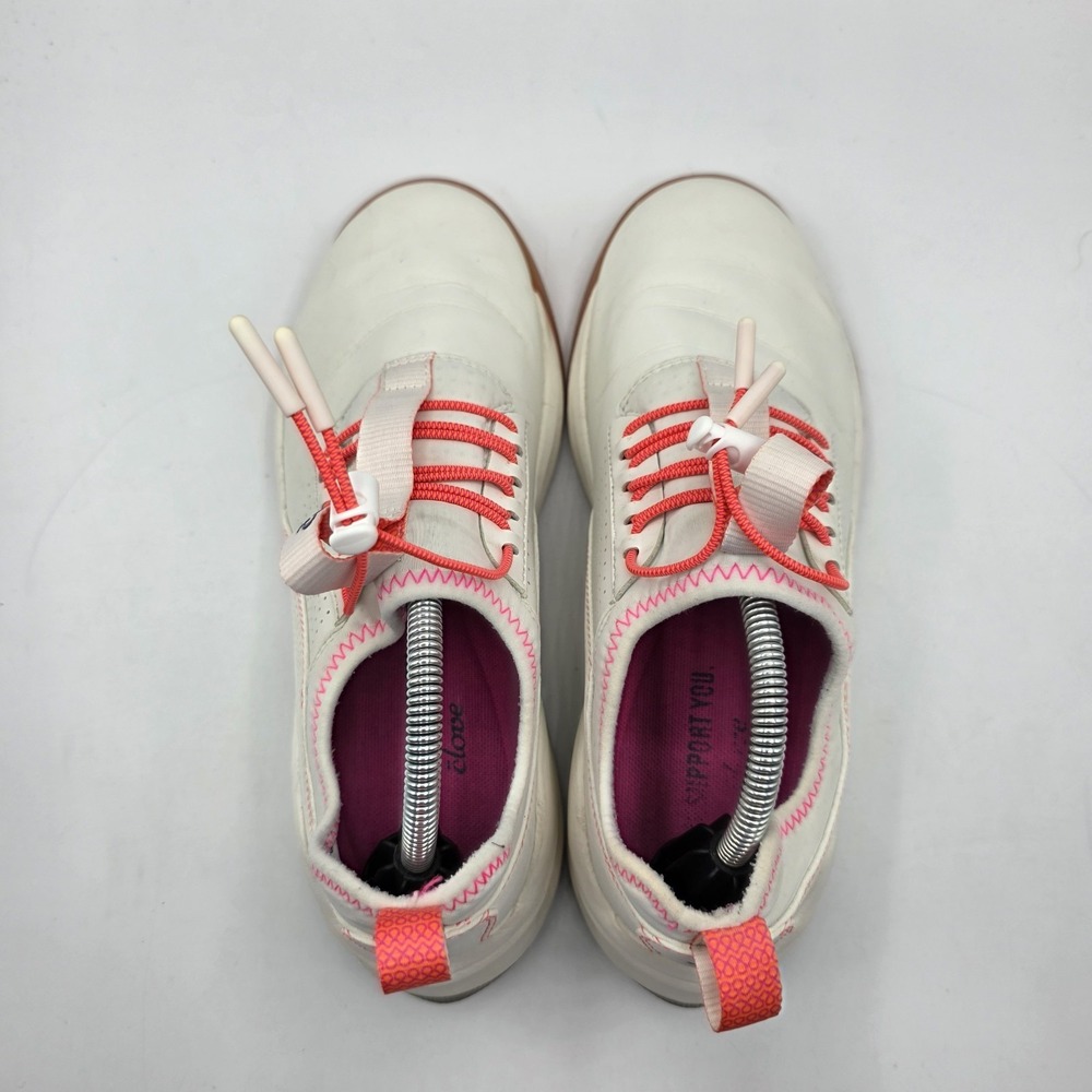 Clove Shoes Womens 7 White Pink Nursing Comfort Sneakers Lace Up Professional - Picture 6 of 12